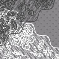 Vintage fashion lace ornament background with flowers