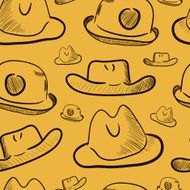 Seamless texture with hats