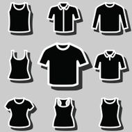 Set of t-shirts icon vector N2