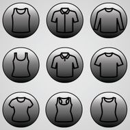 Set of t-shirts icon vector N4