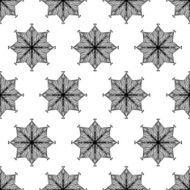 Seamless pattern with flower silhouettes
