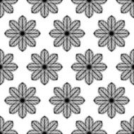 Seamless pattern with flower silhouettes N2