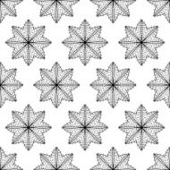 Seamless pattern with flower silhouettes N3