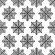 Seamless pattern with flower silhouettes N4