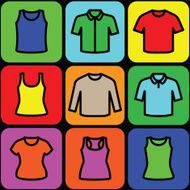 Set of t-shirts icon vector N5