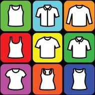 Set of t-shirts icon vector N6