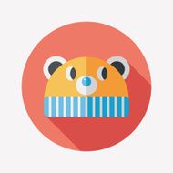 baby hat flat icon with long shadow eps10 N48