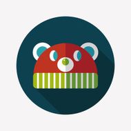 baby hat flat icon with long shadow eps10 N49