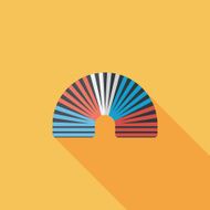 Rainbow spiral flat icon with long shadow eps10 N2