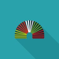 Rainbow spiral flat icon with long shadow eps10 N3