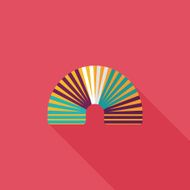 Rainbow spiral flat icon with long shadow eps10 N4