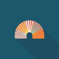 Rainbow spiral flat icon with long shadow eps10 N5