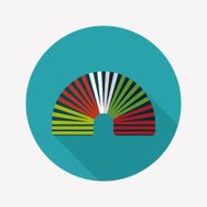 Rainbow spiral flat icon with long shadow eps10 N7