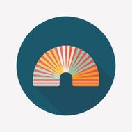 Rainbow spiral flat icon with long shadow eps10 N8