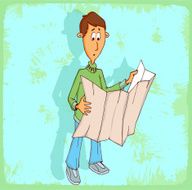 Cartoon map illustration N2