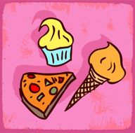 Cartoon pizza illustration