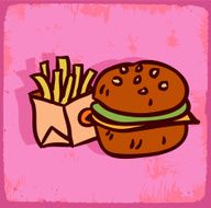 Cartoon fast food illustration N2