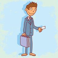 Cartoon businessman illustration N75
