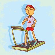 Cartoon sport gym illustration N2