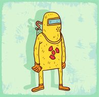 Cartoon radiation illustration