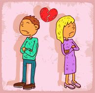 Cartoon divorce illustration