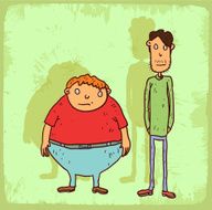 Cartoon weight illustration
