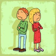 Cartoon divorce illustration N2