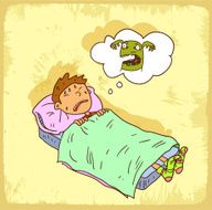Cartoon nightmare illustration