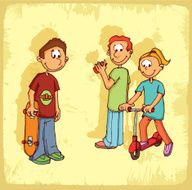 Cartoon school illustration