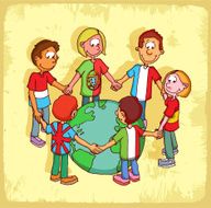 Cartoon world planet illustration N2