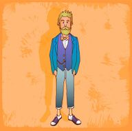 Cartoon hipster illustration N12