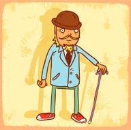 Cartoon hipster illustration N13