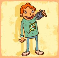 Cartoon selfie illustration N5