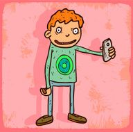 Cartoon selfie illustration N6