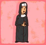 nun cartoon