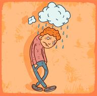 Cartoon sad illustration N3