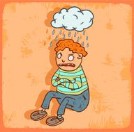 Cartoon sad illustration N4