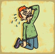 Cartoon cry illustration N2