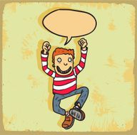 Cartoon happy illustration N4
