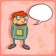 Cartoon nerd illustration N2