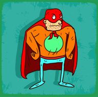 Cartoon hero illustration N2