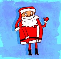 Cartoon santa illustration