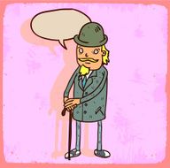 Cartoon hipster illustration N14