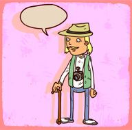 Cartoon hipster illustration N18