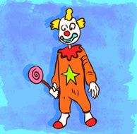 Cartoon clown illustration