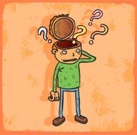 Cartoon doubts illustration N2