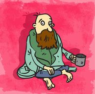 Cartoon poor illustration N8