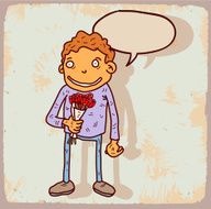 Cartoon love date illustration