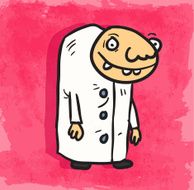 Cartoon scientist illustration N2