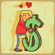 Cartoon dollar illustration